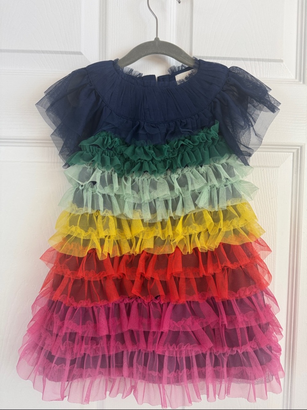 Mini Boden Toddler Rainbow Tiered Tulle Party Dress